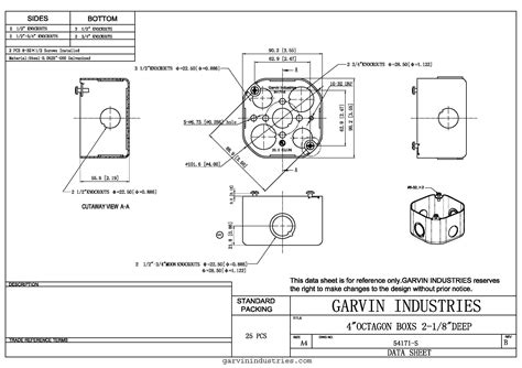 octagon junction box screw hole dimensions|junction box screw size chart.